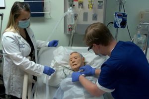 Image from news story titled, "Number of respiratory therapy students on the rise to help fight COVID-19"